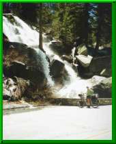 The gushing waterfalls become more and more impressive as the snow and ice melt away in the high Sierras.