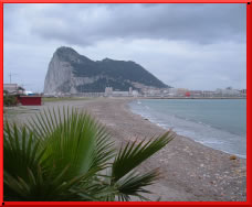 The famous "Rock of Gibraltar" that towers above the city, can be seen from as far away as Malaga on a clear day.