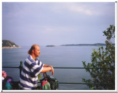 Viewing the southern coastline having just left the ferry in Kristiansand.