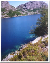 You can almost see to the bottom of this small fjord.