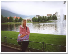 Sitting in Bergen, enjoying the sight-seeing and tax-free shopping facilities!