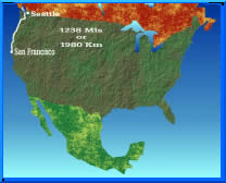 Due to prevailing northwest winds during the summer months, it is better to cycle from  the north heading into the sunny south!